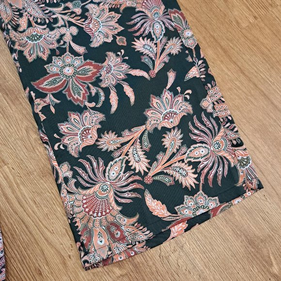 Diana Gallesi Brown and Black Paisely Palazzo Pant Misses 10 NWT - Picture 4 of 7